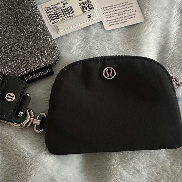 Lululemon Dual Pouch Wristlet Glitter dark silver graphite - Picture 7 of 11